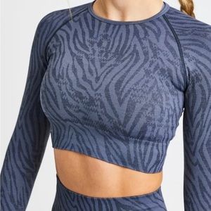 AYBL Animal Seamless Long Sleeve Crop Top